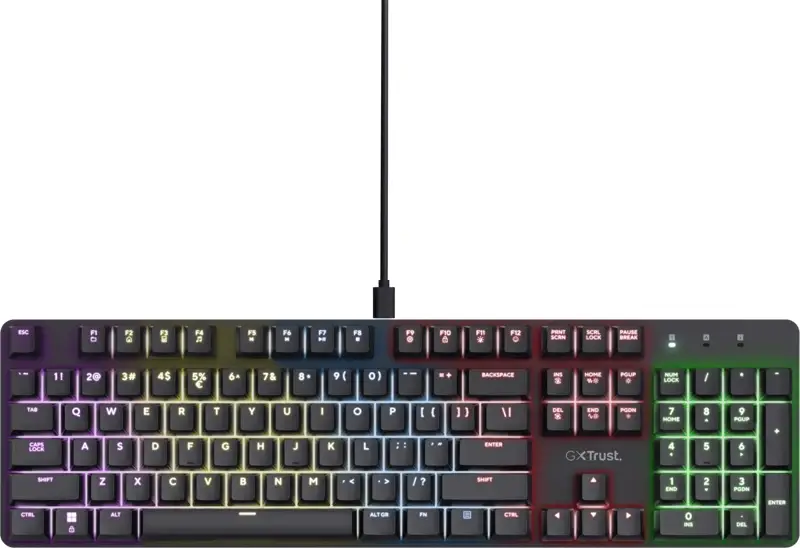 Trust GXT 871 Zora Mechanisch Gaming Toetsenbord Qwerty