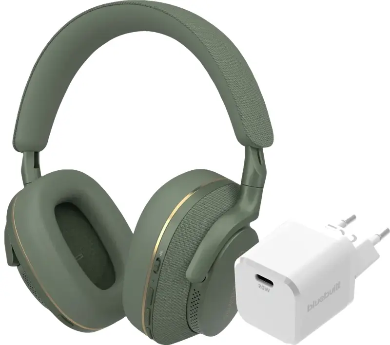 Bowers & Wilkins Px7 S2e Groen + BlueBuilt Power Delivery Oplader met Usb C Poort 20W Wit