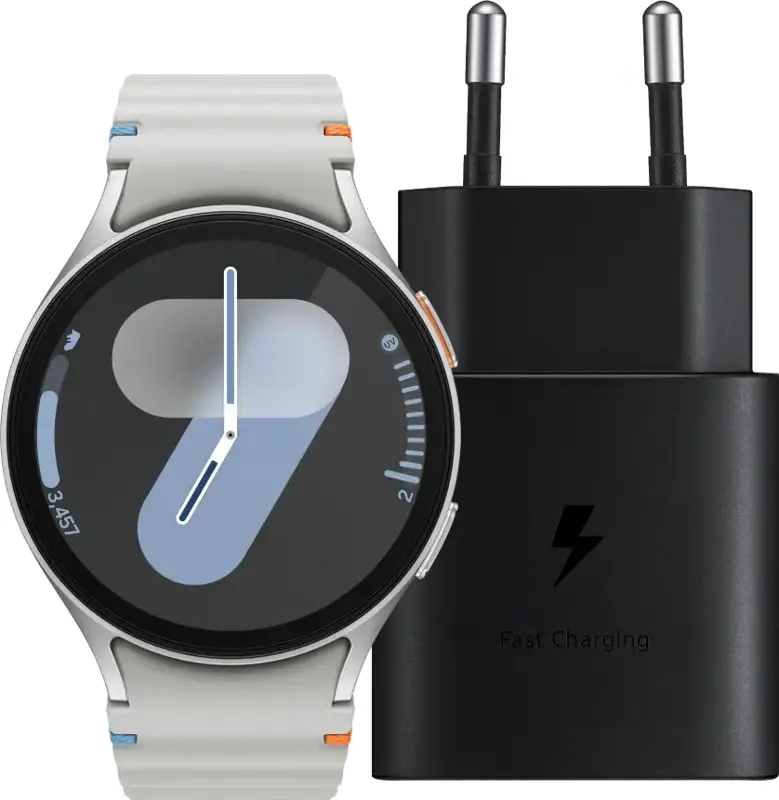 Samsung Galaxy Watch 7 4G Zilver 44mm + Oplader 25W