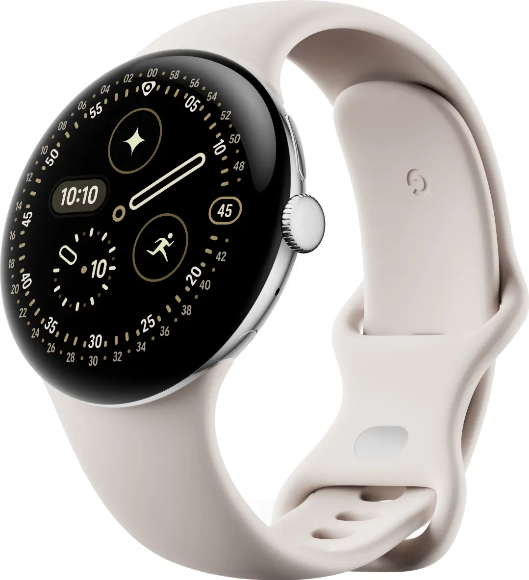 Google Pixel Watch 4 Zilver/Crème 45 mm
