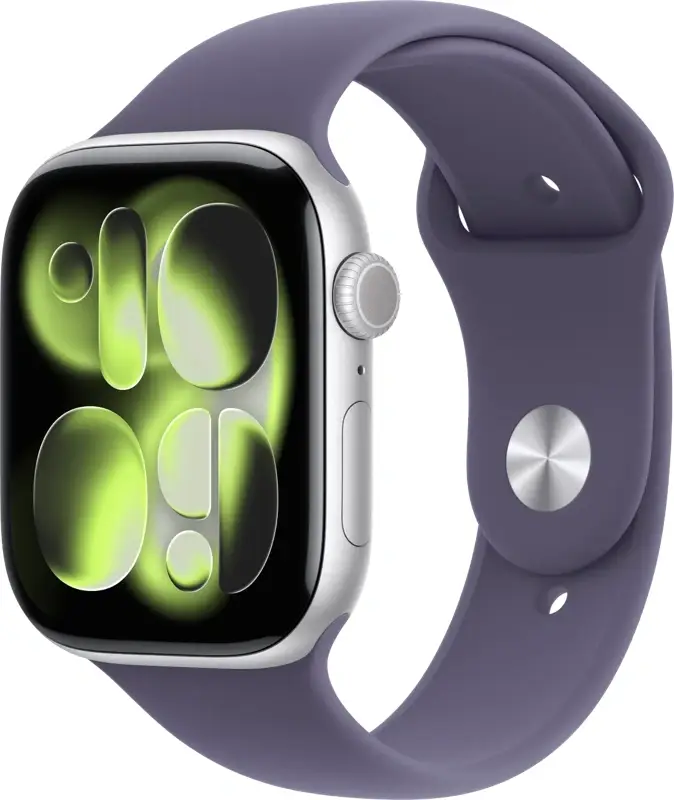 Apple Watch Series 11 46mm Zilver Sportband M/L