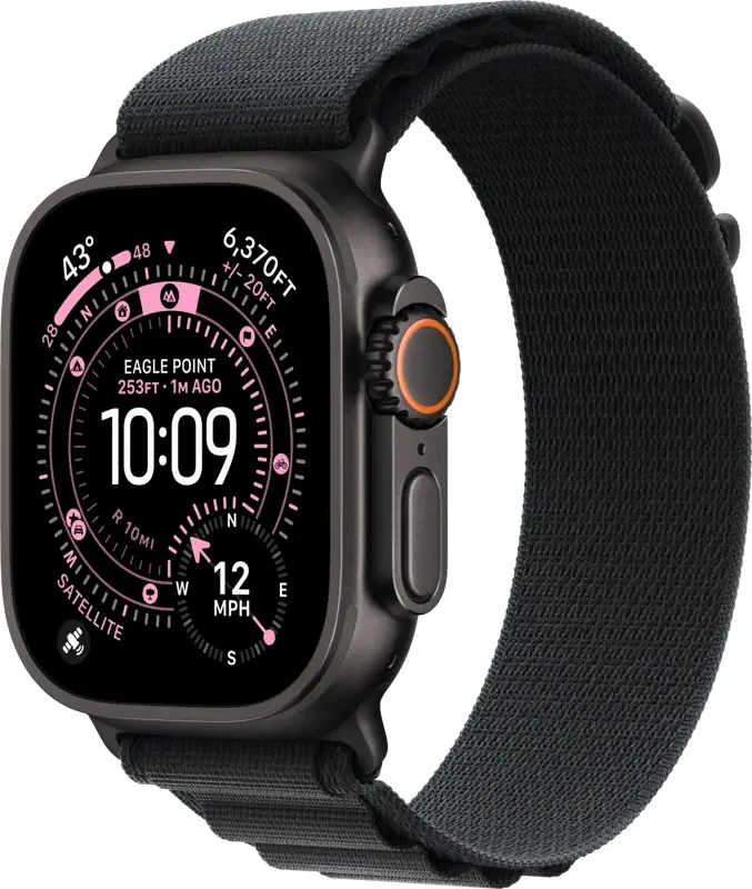 Apple Watch Ultra 3 Cellular 49mm Zwart Alpine Band M