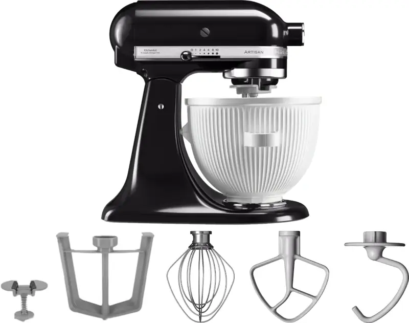 KitchenAid Artisan Mixer 5KSM125 Onyx Zwart + IJsbereider