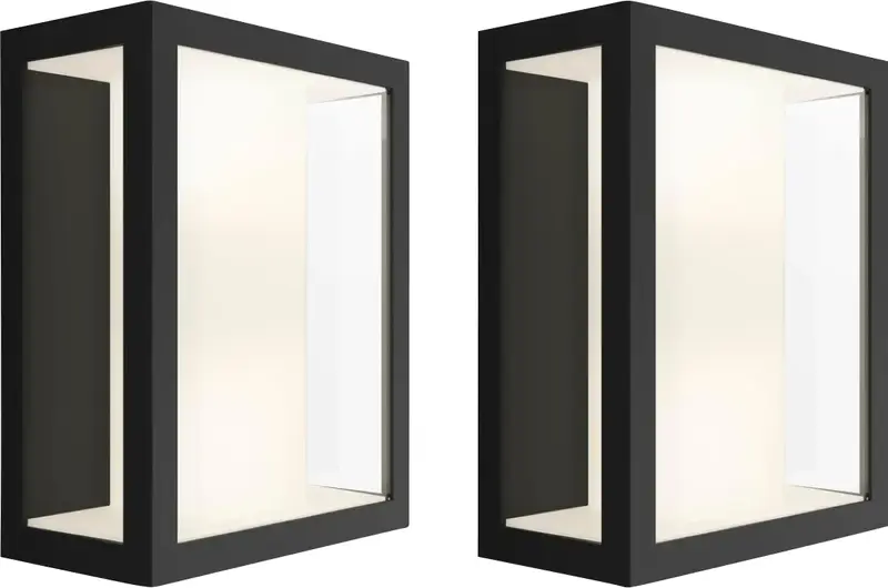 Philips Hue Impress muurlamp White and Color zwart breed duo pack