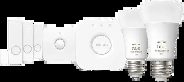 Philips Hue Secure Startpakket E27 White Ambiance 2-Pack + Sensoren