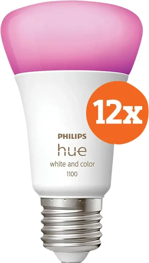 Philips Hue White and Color E27 1100lm 12-pack