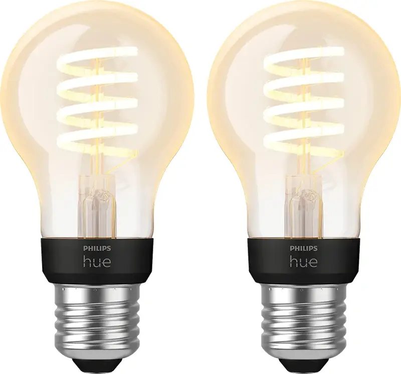 Philips Hue Filamentlamp White Ambiance Standaard E27 2-pack
