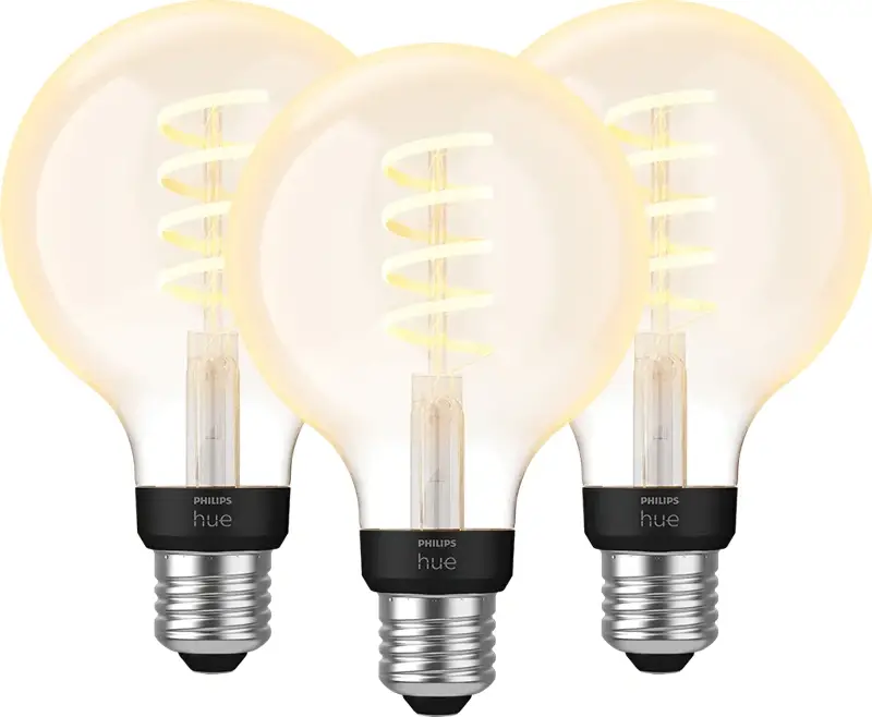 Philips Hue Filamentlamp White Ambiance Globe E27 3-pack