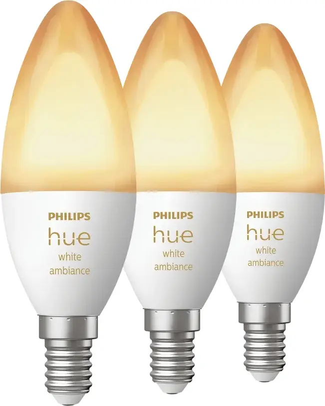 Philips Hue Kaarslamp White Ambiance E14 3-pack