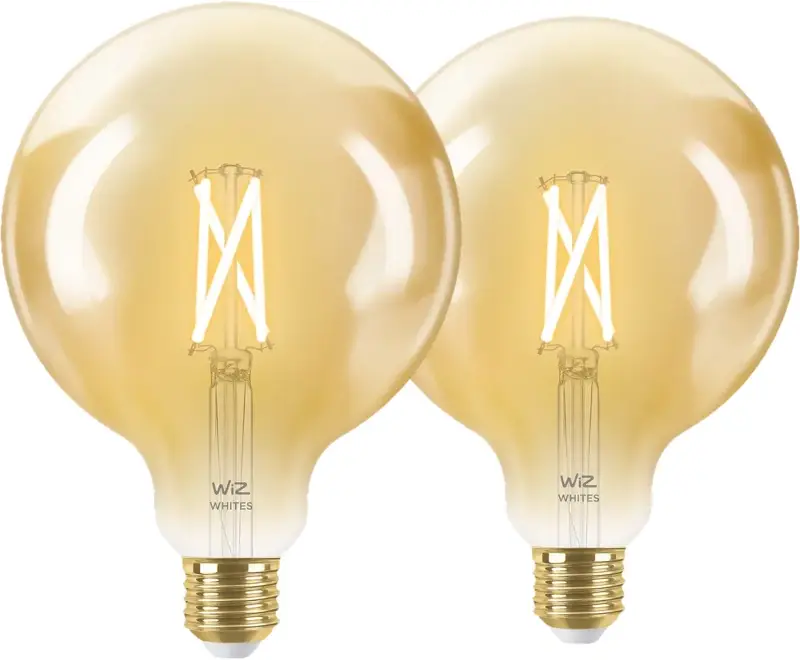 WiZ Smart Filament lamp Globe XL 2-pack  - Warm tot Koelwit Licht - E27