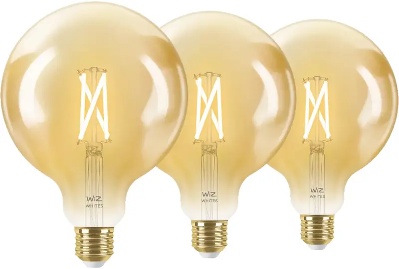 WiZ Smart Filament lamp Globe XL 3-pack  - Warm tot Koelwit Licht - E27