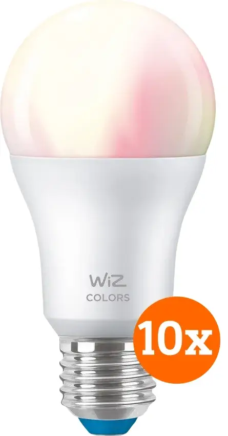 WiZ Smart lamp 10-pack - Gekleurd en Wit Licht - E27
