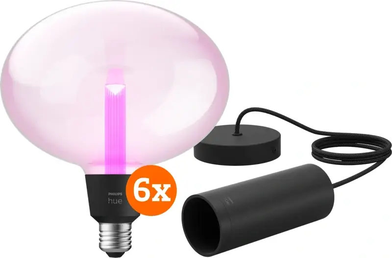 Philips Hue Lightguide Ellipse White and Color E27  6-pack + hanglampsnoer