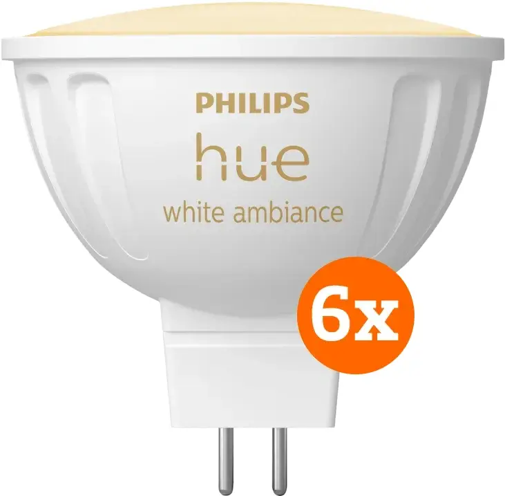 Philips Hue spot White Ambiance MR16 6-pack