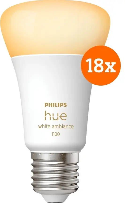 Philips Hue White Ambiance E27 1100lm 18-pack