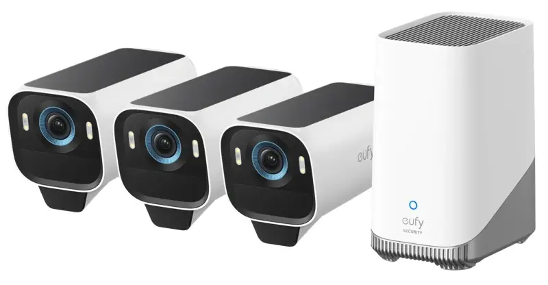 EufyCam S3 Pro 3-Pack + HomeBase 3