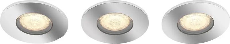 Philips Hue Adore badkamerinbouwspot White Ambiance - rond - Chroom 3-pack + dimmer