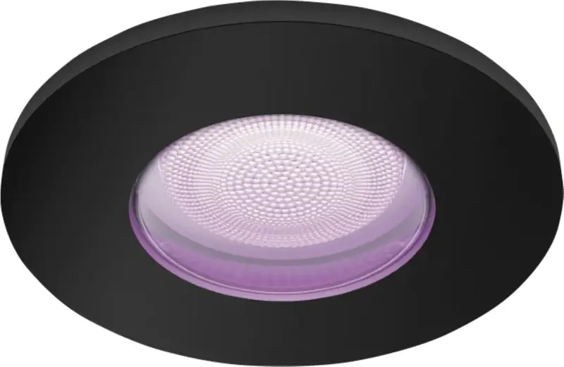 Philips Hue Xamento badkamer inbouwspot White and Color - Zwart - Rond