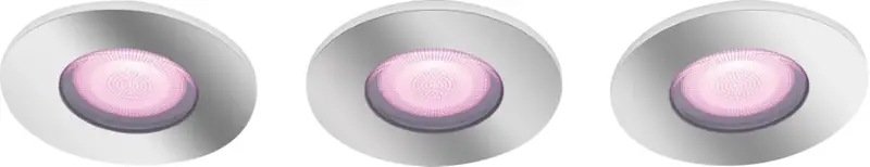 Philips Hue Xamento badkamer inbouwspot White and Color - Chroom - Rond 3-pack