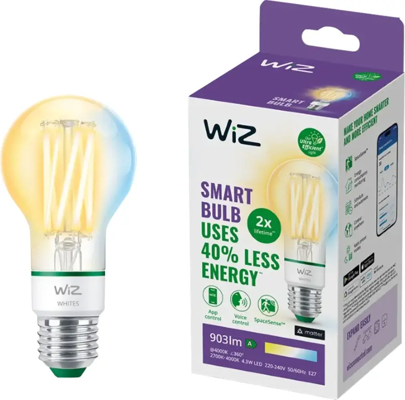 WiZ Filament - Warm tot Koelwit Licht - E27