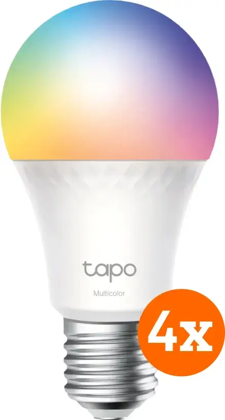 TP-Link Tapo L535E - Wit en Gekleurd Licht - E27 - 4-pack