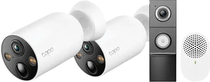 TP-Link Tapo C460 Duo Pack + D235 Smart Battery & Wired Doorbell