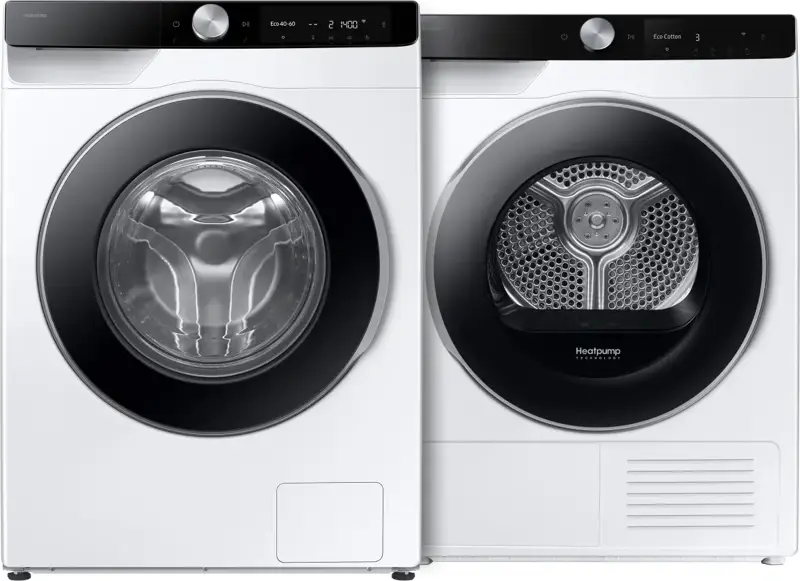 Samsung WW90DG6U85LK AI Wash + Samsung DV90DG6845LKU3 AI Dry