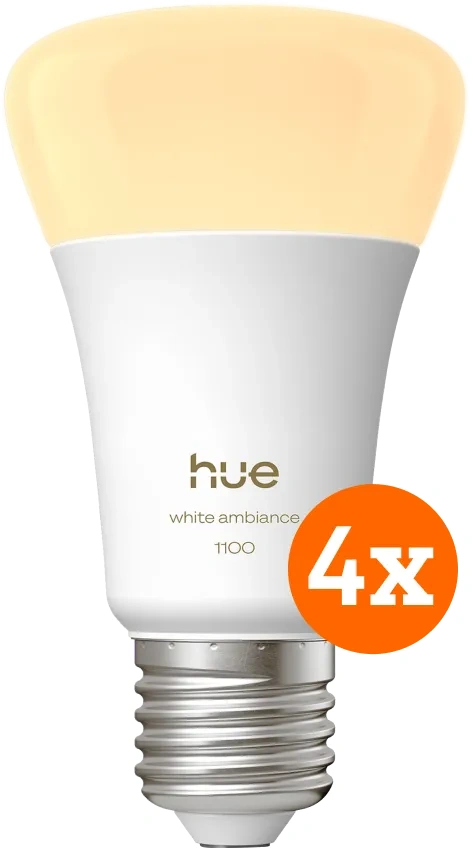 Philips Hue White Ambiance E27 1100lm 4-pack