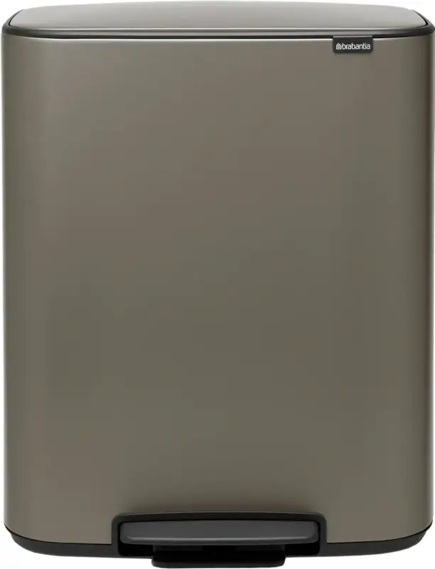 Brabantia Bo Pedal Bin 2 x 30 Liter Platinum