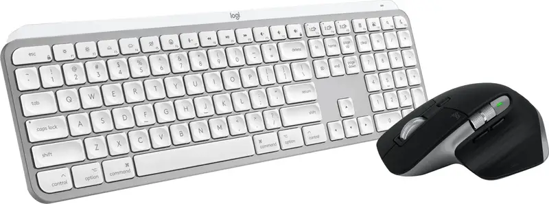 Logitech MX Keys S for Mac Qwerty Wit + Logitech MX Master 3S voor Mac Space Grey