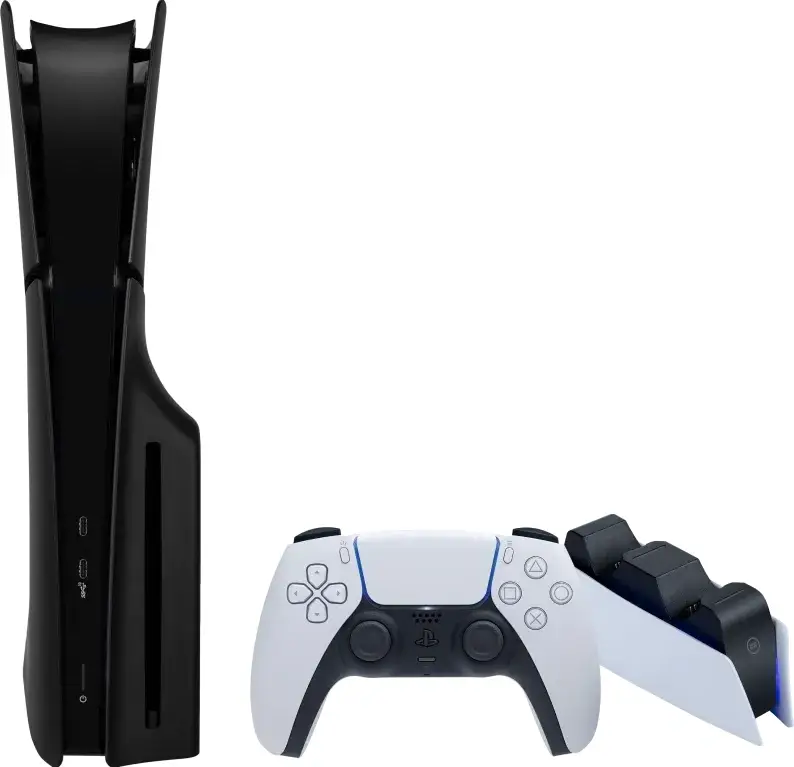 PlayStation 5 Slim Disc Edition + Covers Zwart + Oplaadstation