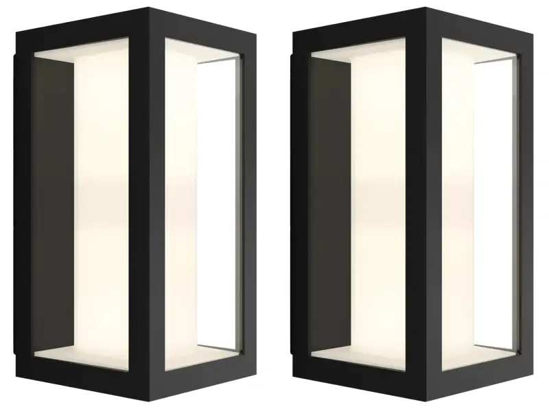 Philips Hue Impress muurlamp White and Color zwart smal duo pack