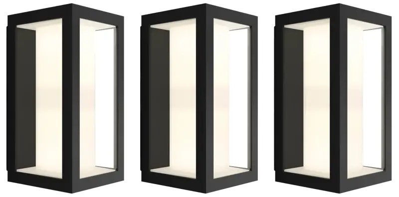 Philips Hue Impress muurlamp White and Color zwart smal 3-pack