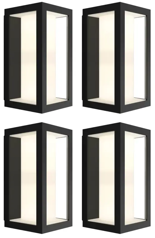 Philips Hue Impress muurlamp White and Color zwart smal 4-pack