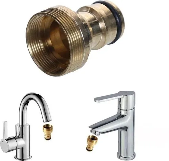 Universele Keukenkraan Adapter 23 mm – Messing Kraanadapter – Tap Adapter – Kraanstuk – Slangaansluiting – Waterkraan Verloopstuk