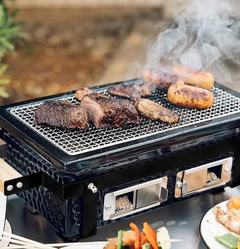 Keramische tafelbarbecue Shichirin - zwart