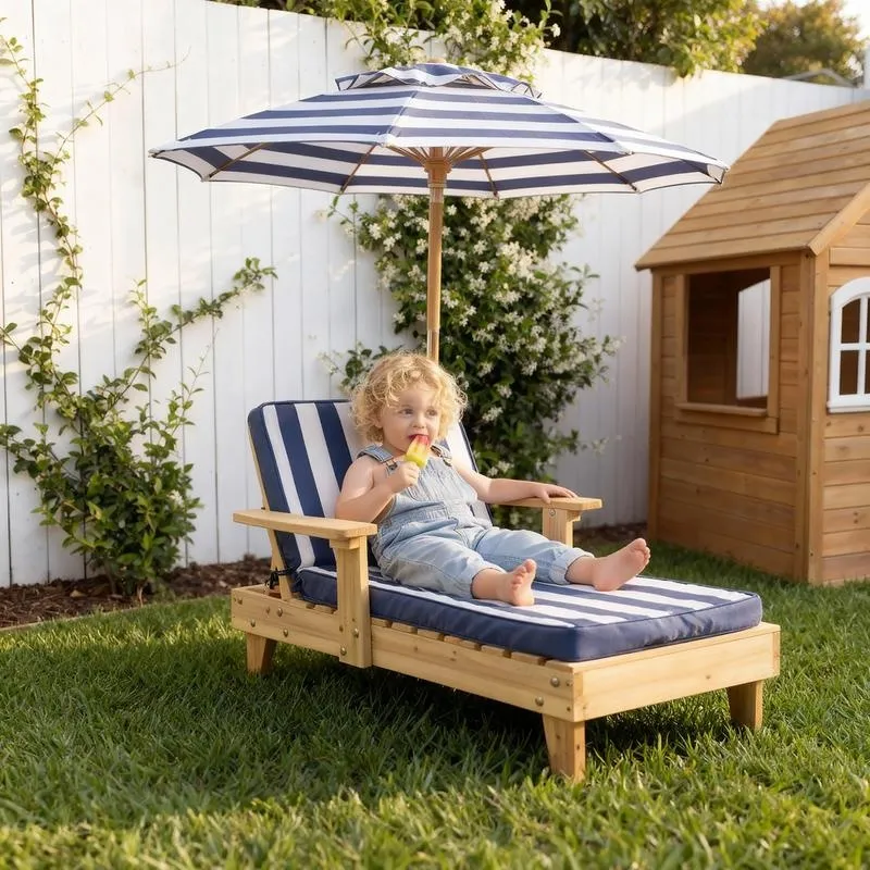 Kinderligstoel met parasol