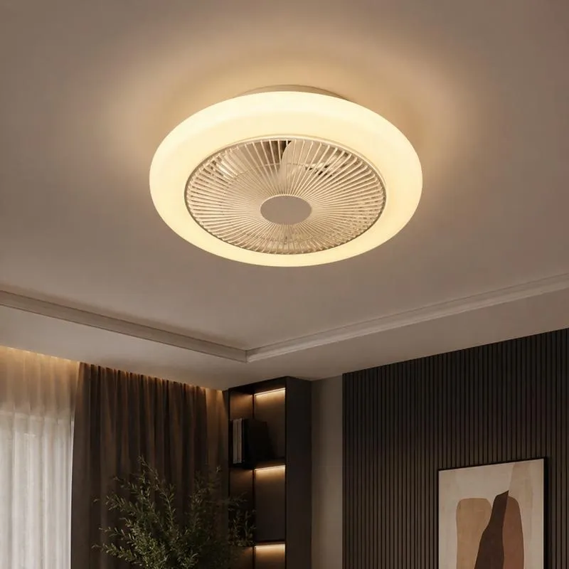 QAZQA plafondventilator met ledlamp – wit