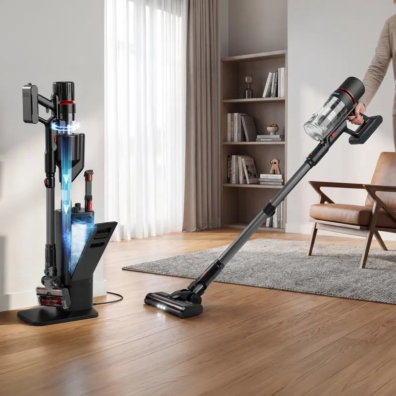 Hyundai draadloze steelstofzuiger Vortex Pro met laad- en leegstation