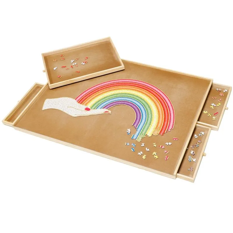 Puzzeltafel met 4 lades