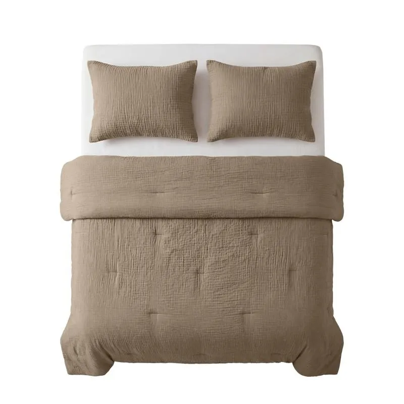 Lazy all-in-one dekbed Mousseline - taupe