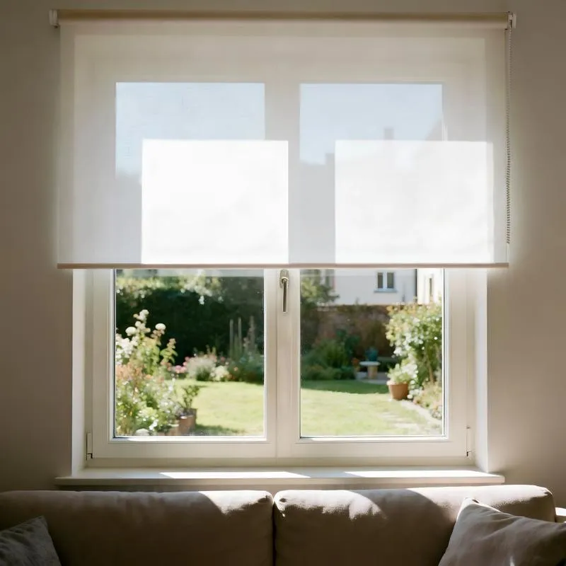 Lichtdoorlatend rolgordijn – 120 x 160 cm - wit