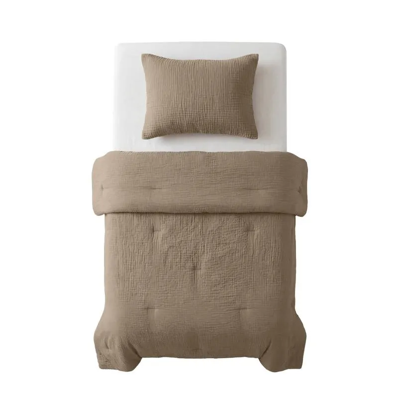 Lazy all-in-one dekbed Mousseline - taupe