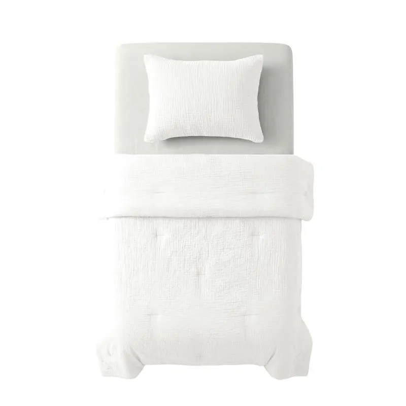 Lazy all-in-one dekbed Mousseline - crème-wit