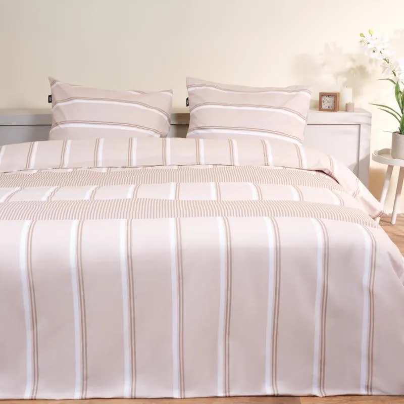 Mexx Home katoenen dekbedovertrek - beige