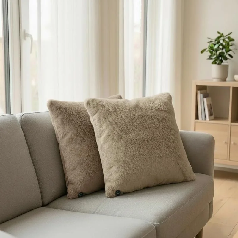 Warmtekussens set van 2 - taupe
