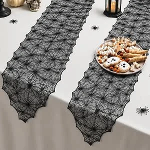2 stuks tafellopers, Halloween, tafelkleed, 45 x 180 cm
