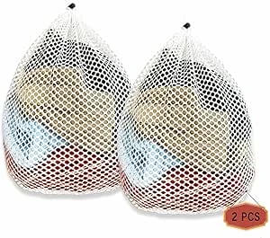 2 stuks wasnet voor wasmachine, waszak 30 x 40 cm, klein wasnet met koordstoppers Herbruikbaar, waszak voorkomt vervorming en vouwen van kleding Beschermt kleding