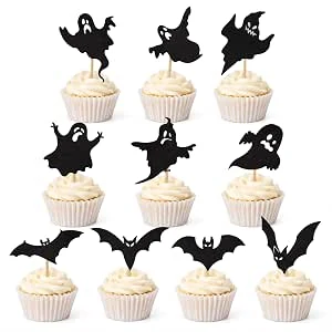 20 stuks Halloween taarttoppers, Halloween cupcake decoraties en taartdecoraties voor feest