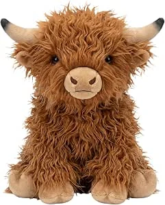 26 cm Hooglandrund Knuffel, Zachte Hooglandrund Pluche, Realistische Koe Pluche, zachte Schotse hooglandrund voor feestjes en verjaardagen